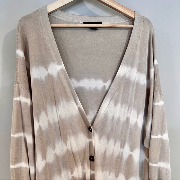 Anthro / Sanctuary Tan + White Tie Dye Cardigan - 1X - Picture 4 of 8